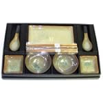Beige Mottled Sushi & Rice Bowl Set