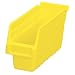 Akro-Mils 30040 ShelfMax Plastic Nesting Shelf Bin Box, 12-Inch Length x 4-Inch Width x 6-Inch Height, Case of 16, Yellow