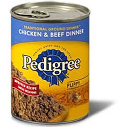 Pedigree Puppy Traditional Ground Dinner Chicken and Beef Canned Dog Food