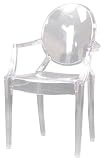 Louis Ghost Chair - Transparent Acrylic Chair - Ships In 24 Hours With Money Back Guarantee!
