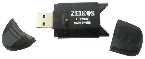 Zeikos USB 2.0 SD/SDHC/MMC Flash Memory Card Reader ZE-SDR5