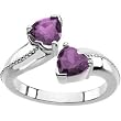 14K White Gold Amethyst Ring