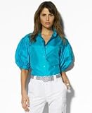 Lauren by Ralph Lauren Silk Puff-Sleeve Blouse