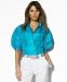 Apparel : Lauren by Ralph Lauren Silk Puff-Sleeve Blouse