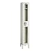 Hallowell Safety-View USV1258-1PT Parchment Steel Wardrobe Locker, 1 Wide with 1 Opening, 1 Tier, 12" Width x 78" Height x 15" Depth, Knock Down