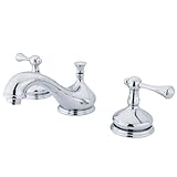 Kingston Brass KS1161BL Vintage Widespread Lavatory Faucet with Naples lever handle, Polished Chrome