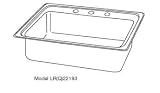 Elkay LRQ1918 Lustertone Stainless Steel Sink with 1 hole