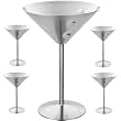 Cocktail Martini Glasses Set of 4 In Dimpled Stainless - MIU France #Kit3703A