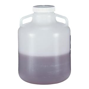 Thermo Scientific Nalgene low-density polyethylene wide-mouth carboy with shoulder handles, 20 L