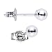 14k White Gold 3mm Ball Earrings