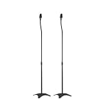 from TechSol Black Universal Surround Sound Speaker Stands fit Sony, Samsung , LG , Panasonic Systems Model TSS12