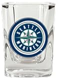 Seattle Mariners 2oz Square Shot Glass with Domed Clear Logo