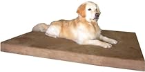Hot Sale XXXL Jumbo Large 55"X47"X4" Orthopedic Memory Foam Pet Dog Bed with waterproof brown Microsuede cover for very big dog