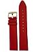 Watch Band Red Genuine Leather Stitched Strap 14 millimeter Tech Swiss