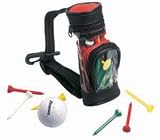 Mini Golf Bag mit Tees, Pitchinggabel und Golfball - 