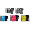 5x Kompatible Drucker Tintenpatronen f�r Brother DCP-195C - 1x Cyan / 1x Gelb / 1x Magenta / 2x Schwarz