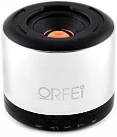ORFEI BeatZeR Classic Portable Wireless Bluetooth Speaker, Powerful Sound with 10 Hour Battery Life , works with iPhone, iPad, Samsung, Nexus, HTC, Nokia, Laptops, PC and More (Silver Eye Design)
