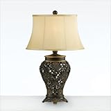 AF Lighting7969-TL Elements Ava light 150W 3-Way Edison Base Table Lamp, Cut Out Antique Gold, Ivory Soft Back Shade