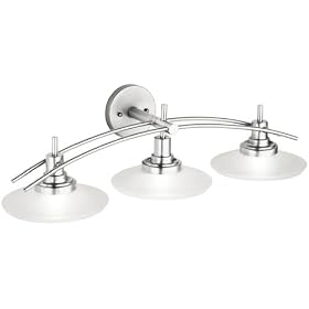 30 Wide Nickel Bathroom Light Fixture by Kichler