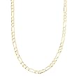 Men's 14k Yellow Gold 3.3mm Figaro Chain Necklace, 30"