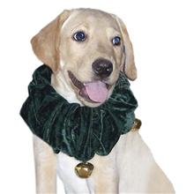 Dog Collar - Holiday Plaid Jingle Bells Pet Collar - Medium