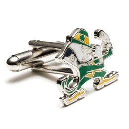 Notre Dame Fighting Leprechaun Cufflinks