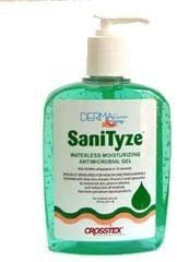 Crosstex International JWGP Sanityze Waterless Gel Pump Bottle 18oz/Bt