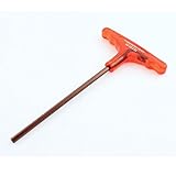 uxcell　六角レンチ　T型レンチ　S2スチール　プラスチック　コパトーンシャフト　215mm長　コッパートーン　レッド