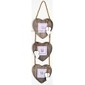 Chic & Shabby Triple Wooden Hanging Heart Photo Frame