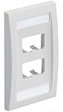 Panduit CFPE4EIY 1-Gang 4-Port Faceplate, Electric Ivory