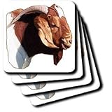 Farm Animals - Boer Doe Goat Head - Coasters