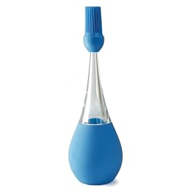 Click here to buy iSi Basics Silicone Standing Baster with Brush, Mediterranean Blue by iSi.
