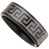 Dura Tungsten Greek Key Comfort Fit Band 8.3mm Size 7, 7.5, 8, 8.5, 9, 9.5, 10, 10.5, 11, 11.5, 12, 12.5, 13