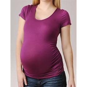 Buy A Pea in the Pod Collection: Short Sleeve Scoop Neck Side Ruched Maternity T Shirt by A Pea in the Pod