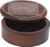 Girls Gift - Wooden Jewelry Boxes Hand Engraved Antiqued Finish Indian Style (wc357)