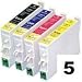 1 Full set + 1 extra black,....new chip 711-714..... 5 compatible ink cartridges, fits epson printers S20, SX100, SX105, SX200, SX205, SX400, SX405, D78, D92, D120, DX4000, DX4050, DX4400, DX4450, DX5000, DX5050, DX6000, DX6050, DX7000F, DX7400, DX7450, DX8400, DX8450, DX9400F, S21 SX110 SX115 SX410 SX415 SX515W SX210 SX215  New latest version 7 chip high capacity ink cartridges