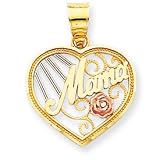 14K Two-tone Mama Heart Charm