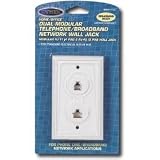 Dynex Dual Modular 8-Pin Flush-Mount Wall Telephone/Broadband Network Wall Jack BB8P-155