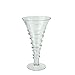 Northlight 15.75" Transparent Glass Trumpet Vase with Decorative Spiral Accent