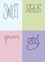Cuttlebug Embossing Folder: 2x2.75 Girl Words