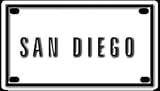 San Diego 2 1/4 X 4" Aluminum Die-cut Sign"