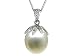 0.15 cts Pearl Pendant - 18kt White Gold LIFETIME WARRANTEE