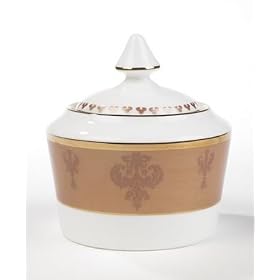 Mikasa Damask Copper Covered Sugar Bowl, 3.75 by Mikasa