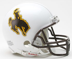 Wyoming Cowboys Replica Mini Helmet w/ Z2B Mask