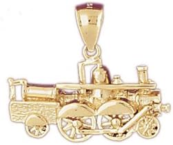 Dazzlers Solid 14k Gold Locomotive Train Charm 5.2 Grams Pendant