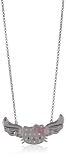 Hello Kitty White Sapphire and Diamond Angel Wing Sterling Silver Necklace, 18