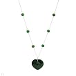 Heart Necklace With 16.00ctw Genuine Emeralds 14K Yellow Gold. Total item weight 6.4g Length 18in