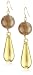 Devon Leigh Gold Rutilated Quartz Gold Tone Teardrop Earrings