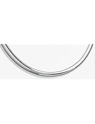 10mm White Gold Omega Necklace 16"