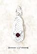 Sterling Silver January CZ Birthstone Flip Flop Charm